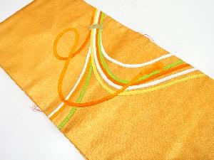 未使用品　組紐模様　刺繍　名古屋帯